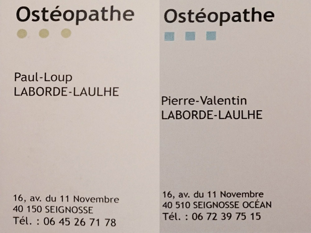 Ostéopathes Paul-Loup & Pierre-Valentin Laborde-Laulhé