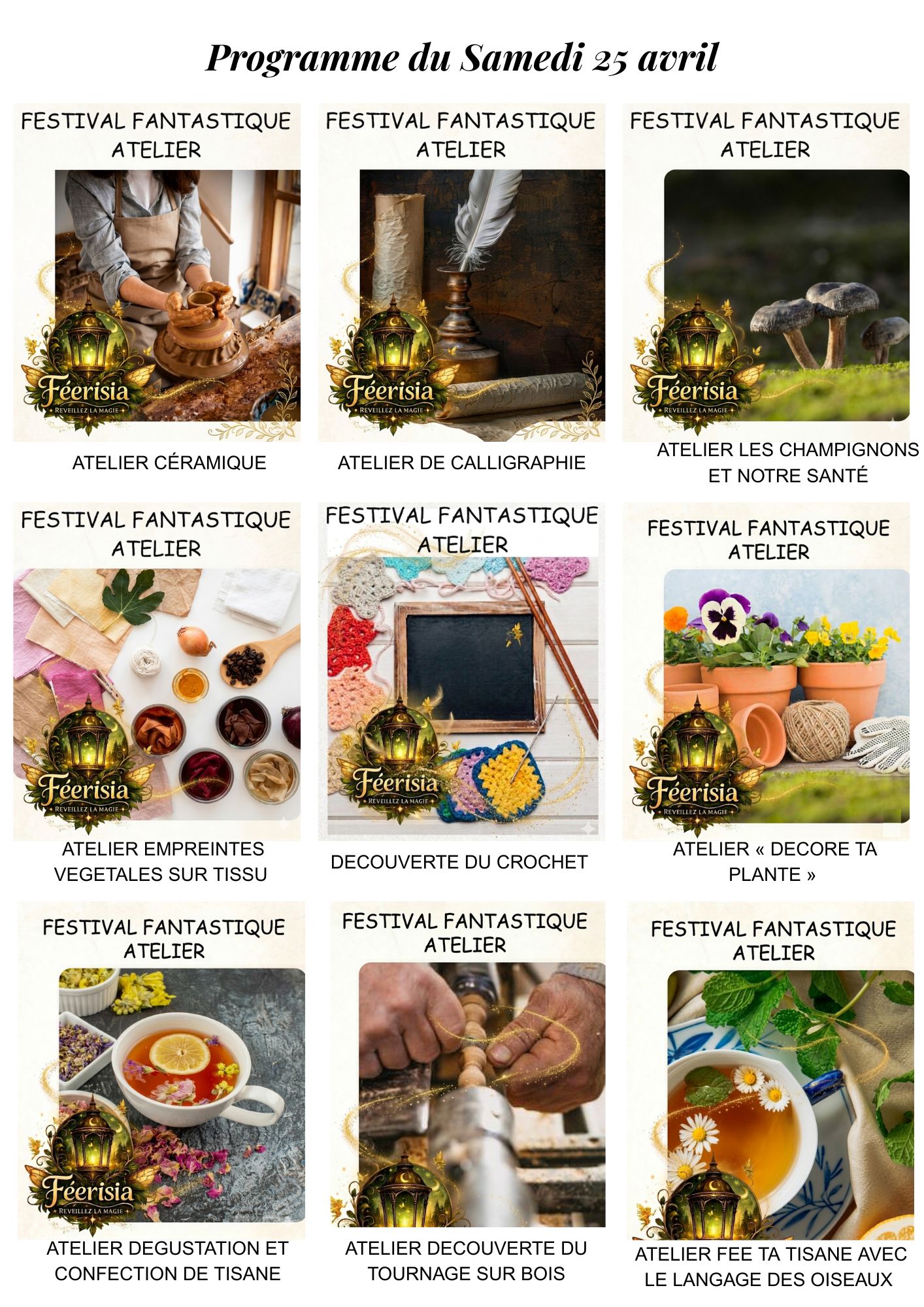 Programme du Samedi 25 avril - 1