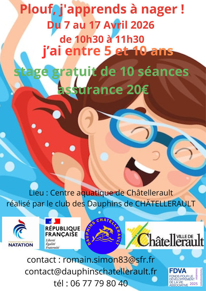 J'apprends à nager