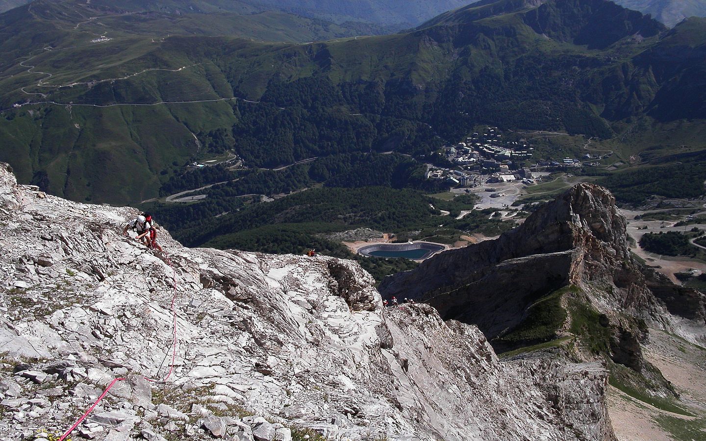 Voies naturelles d'escalade Gourette