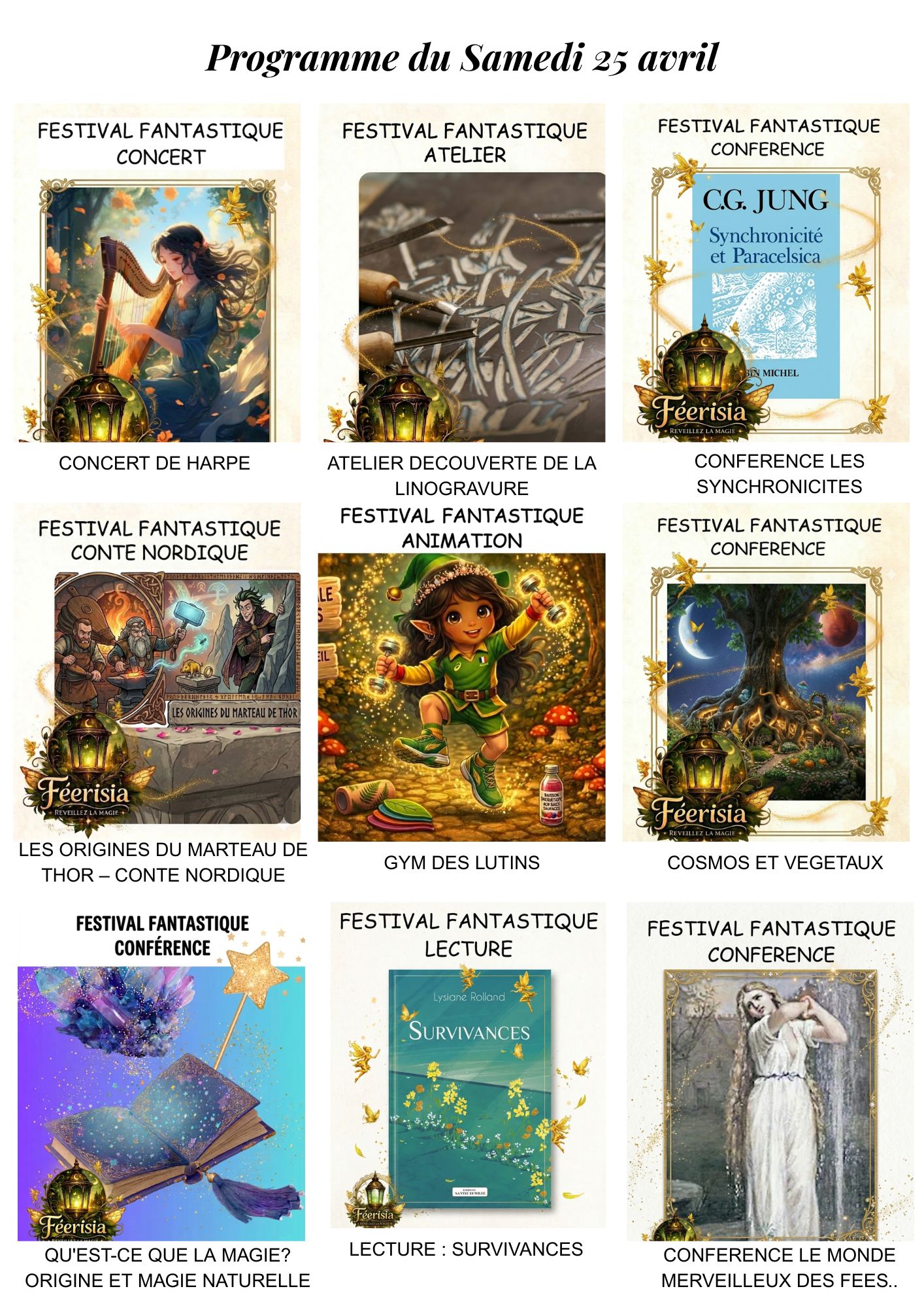 Programme du Samedi 25 avril - 2