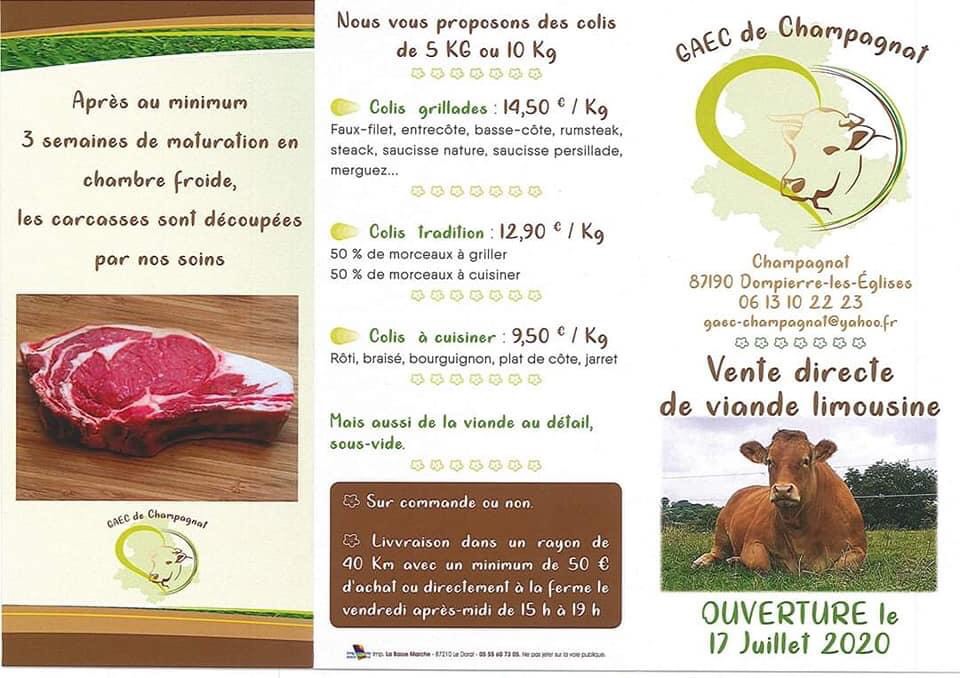 GAEC de Champagnat - Viande limousine
