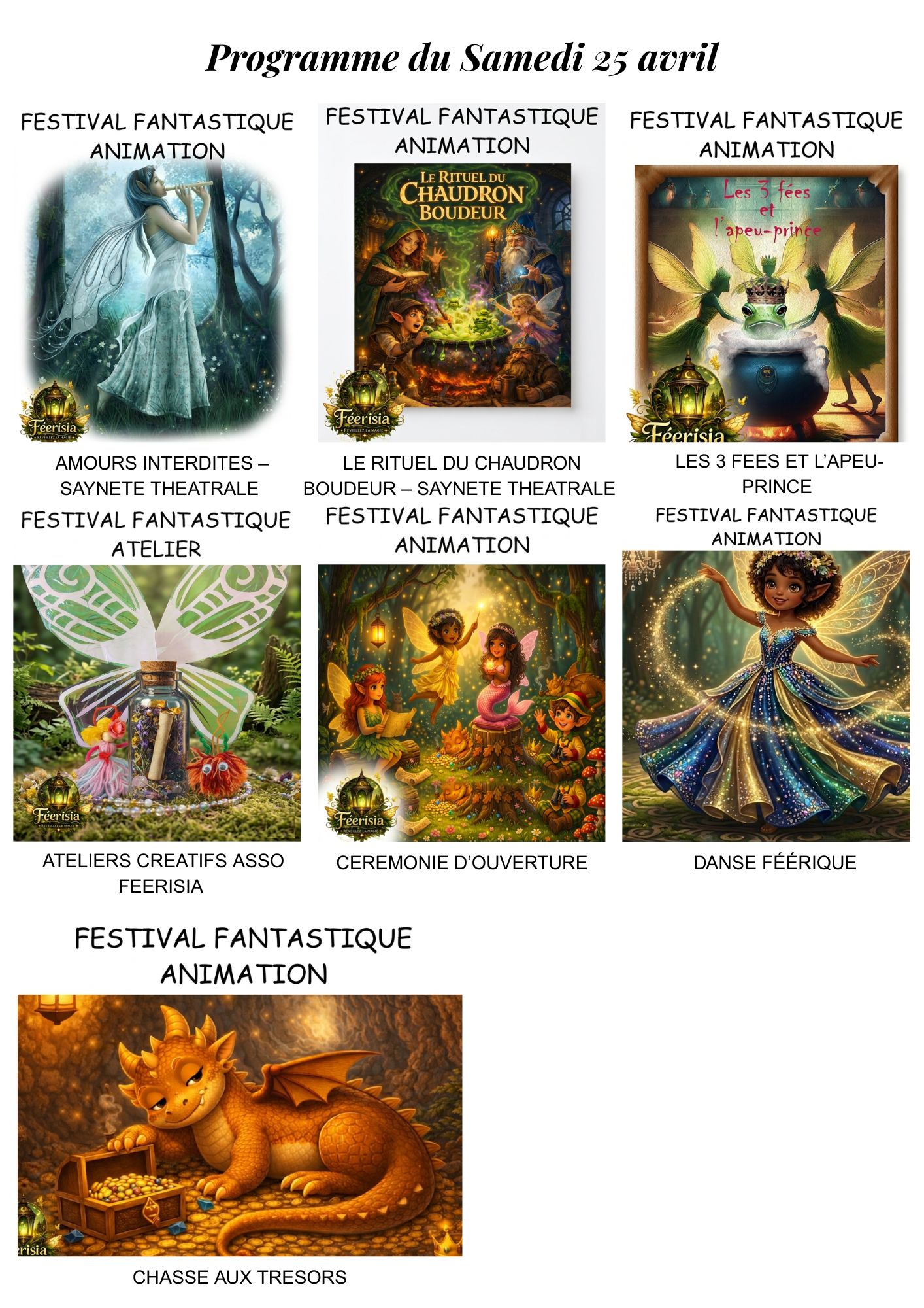 Programme du Samedi 25 avril - 3