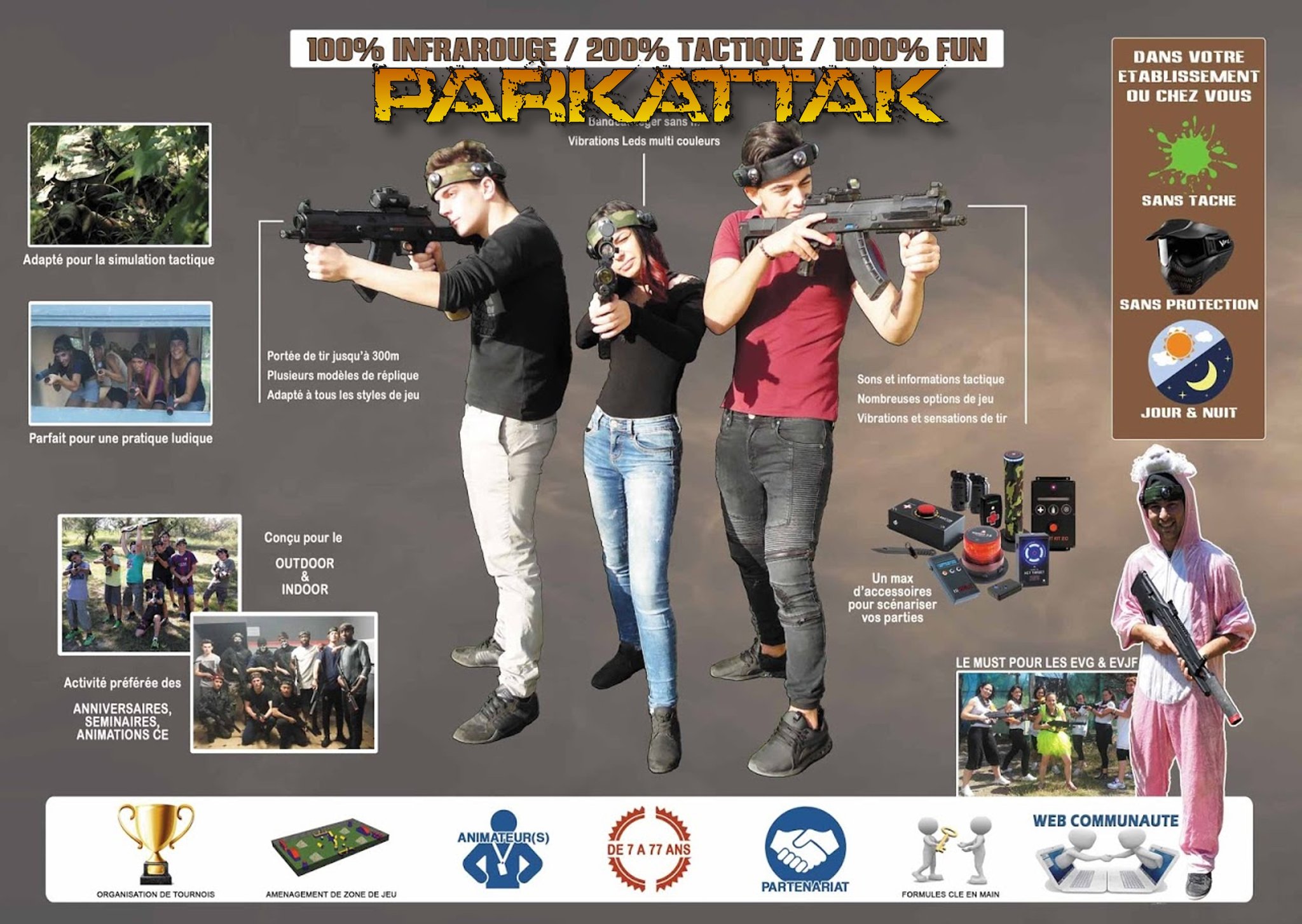 Parkattak, Laser game en extérieur