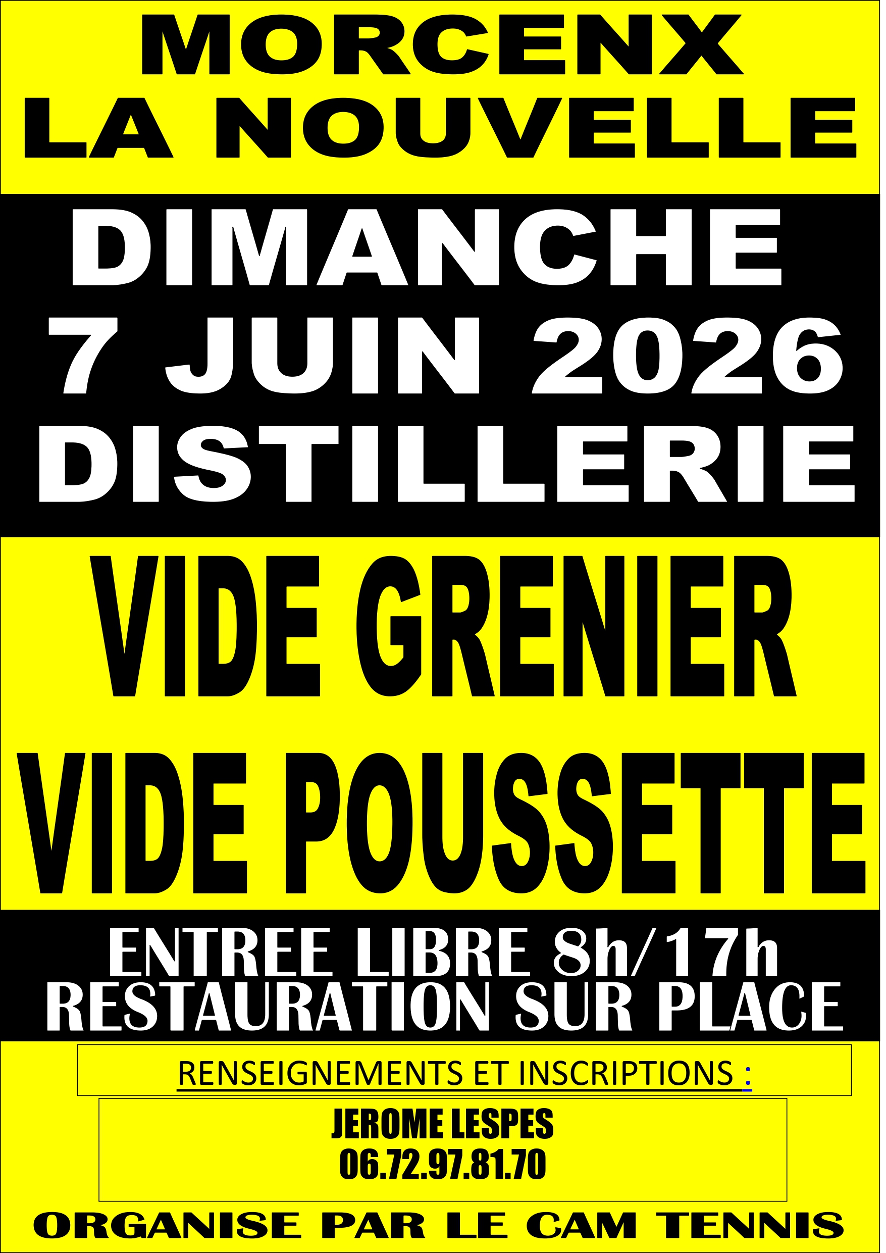 Vide grenier, Vide poussette du CAM Tennis