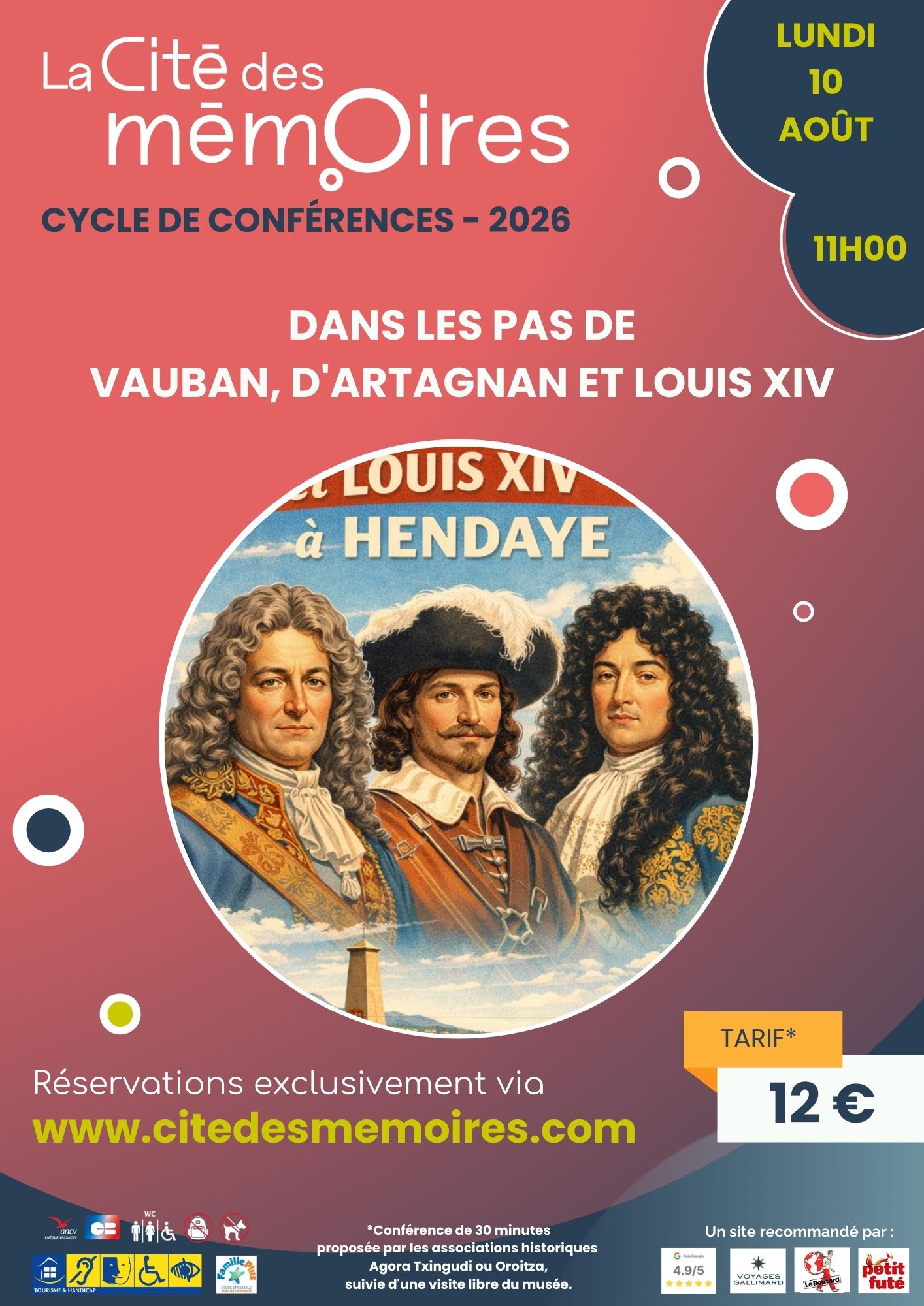 Conférence "Dans les pas de Vauban, D'Artagnan et Louis XIV"