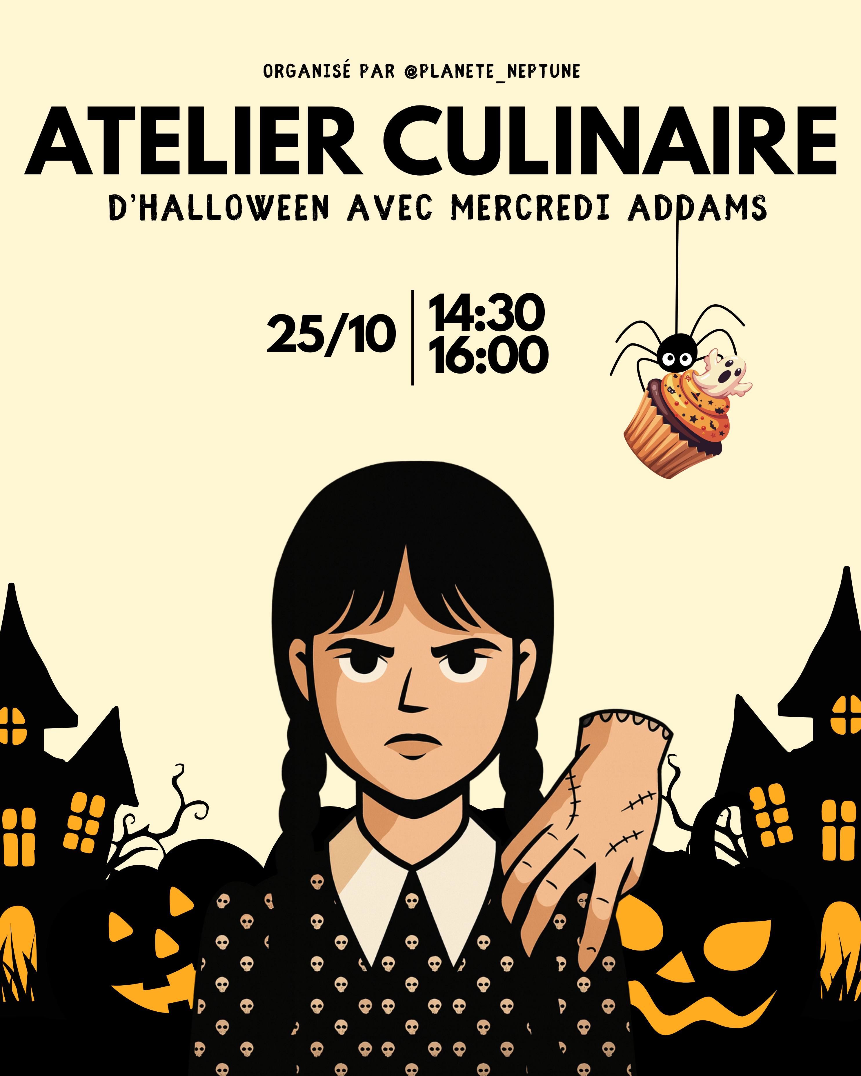 L’Atelier culinaire d’Halloween avec Mercredi