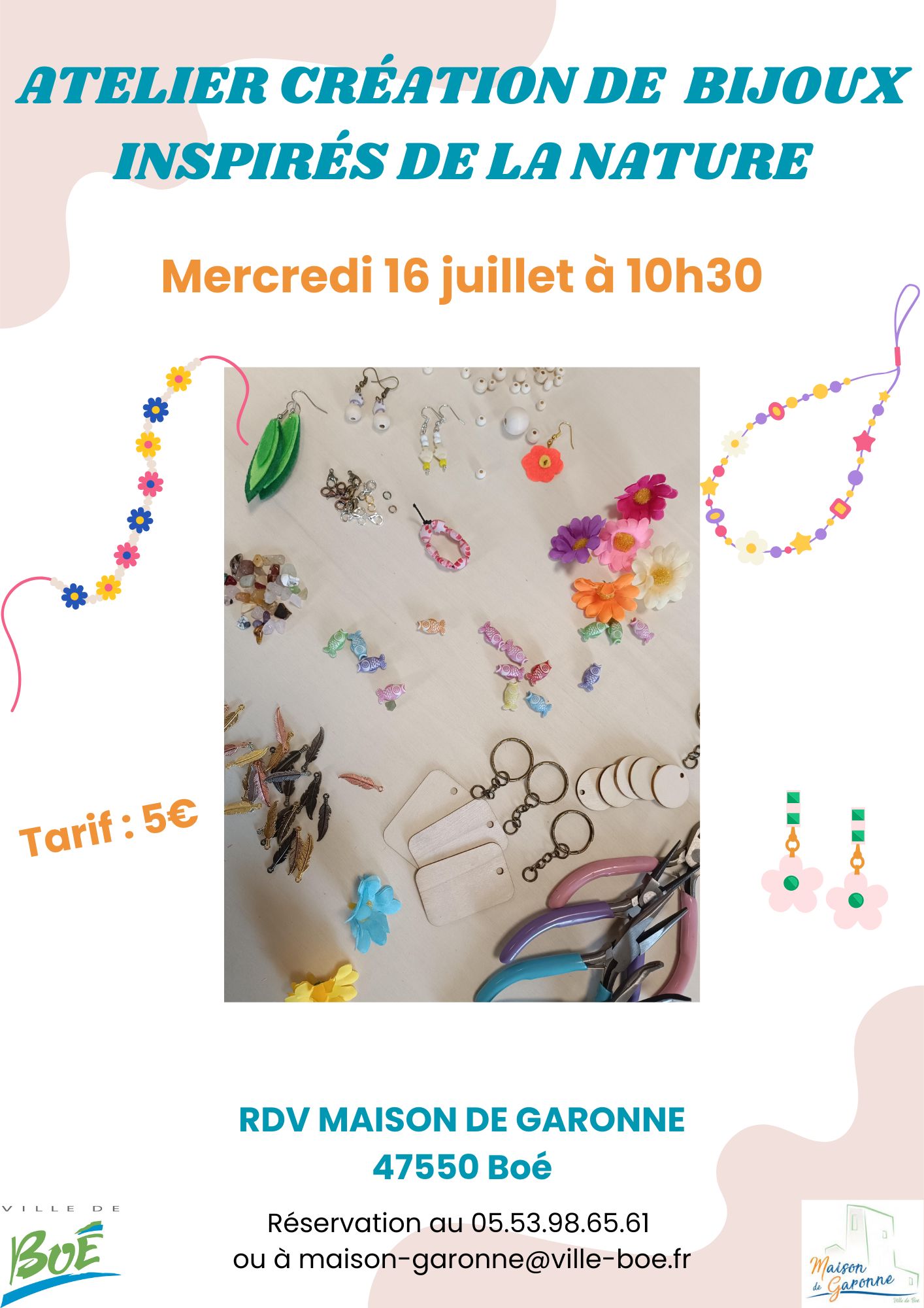 Atelier création de bijoux inspirés de la nature