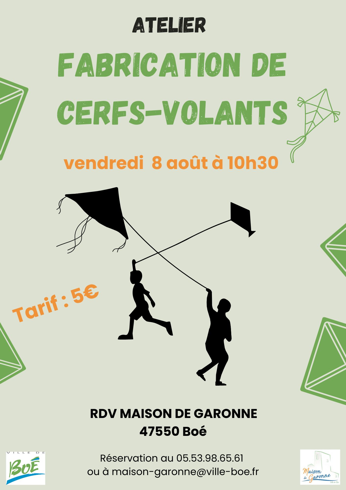 Atelier de fabrication d'un cerf-volant