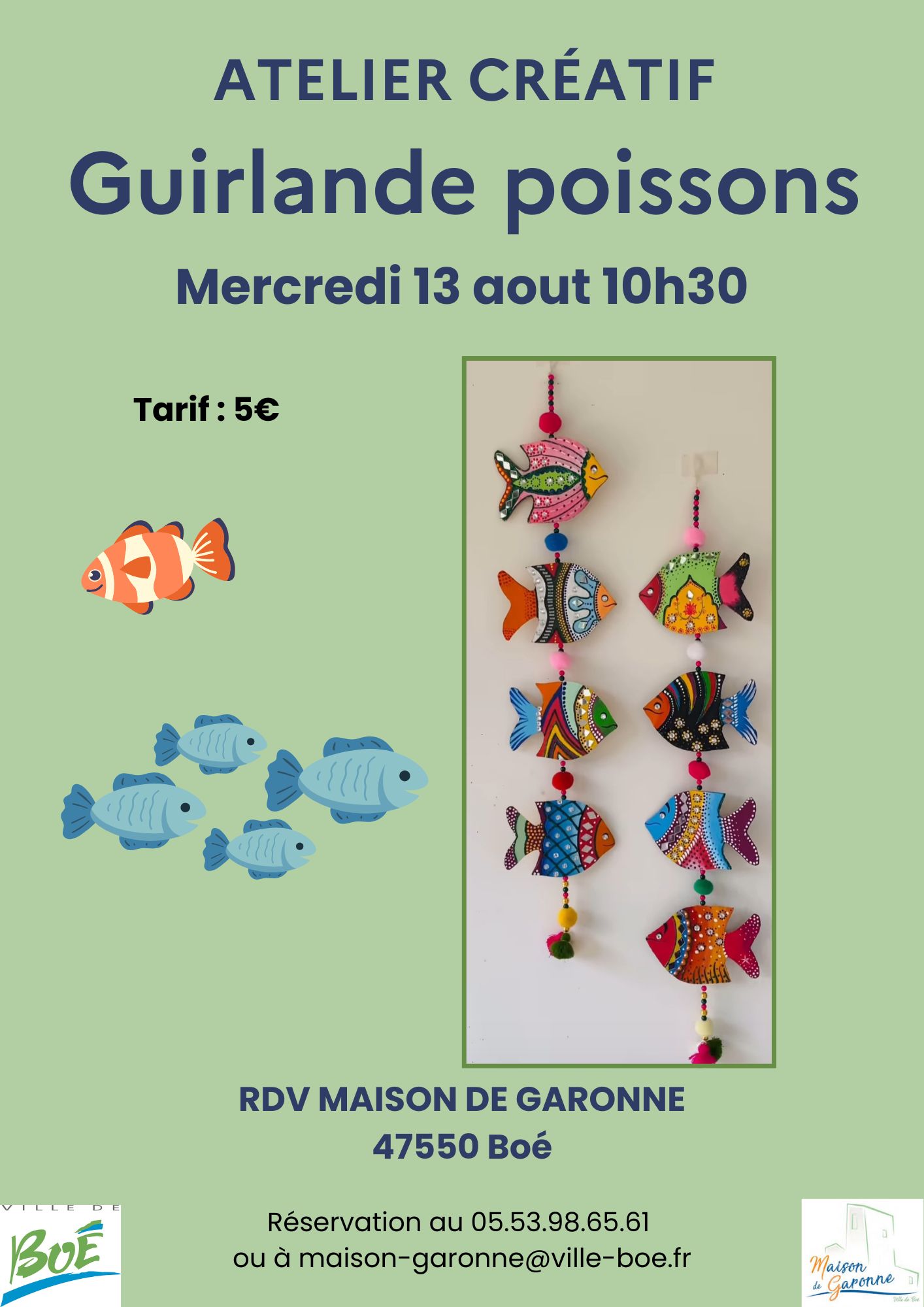 Atelier fabrication : guirlande de poissons