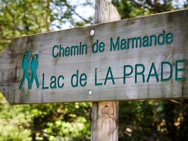Bazas - panneau randonnée lac de la Prade