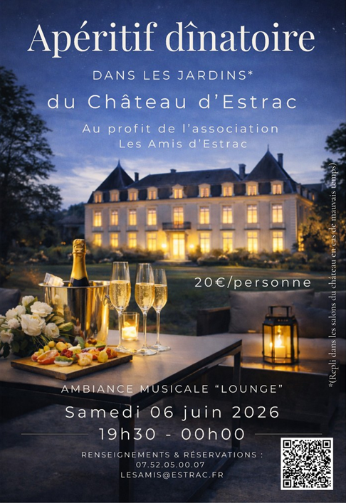 Apéritif dînatoire dans les jardins du Château d'Estrac