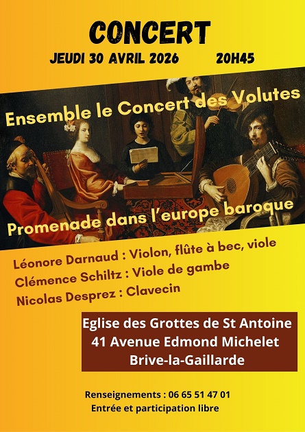 Concert des Volutes: Promenade dans l'Europe baroque (Eglise Saint Antoine)
