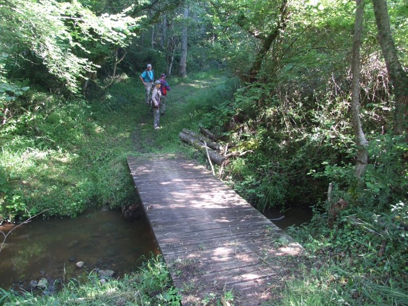 Cours-les bains - passerelle boucle du Lysos