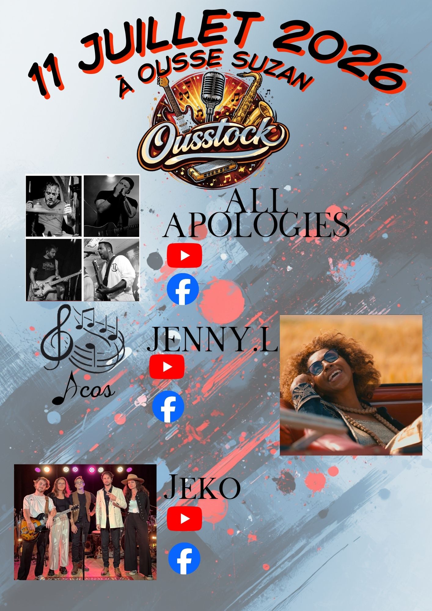 "Ousstock" Soirée concerts à ne pas manquer !