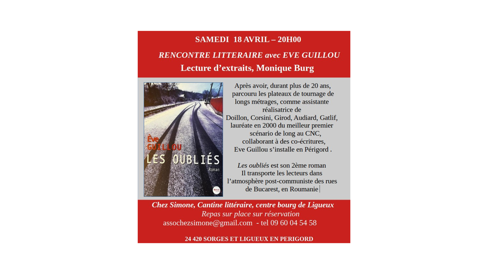 Rencontre littéraire avec Eve Guillou