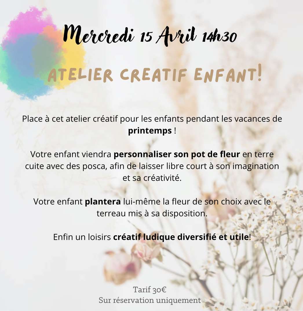 Atelier créatif pour les enfants ! 