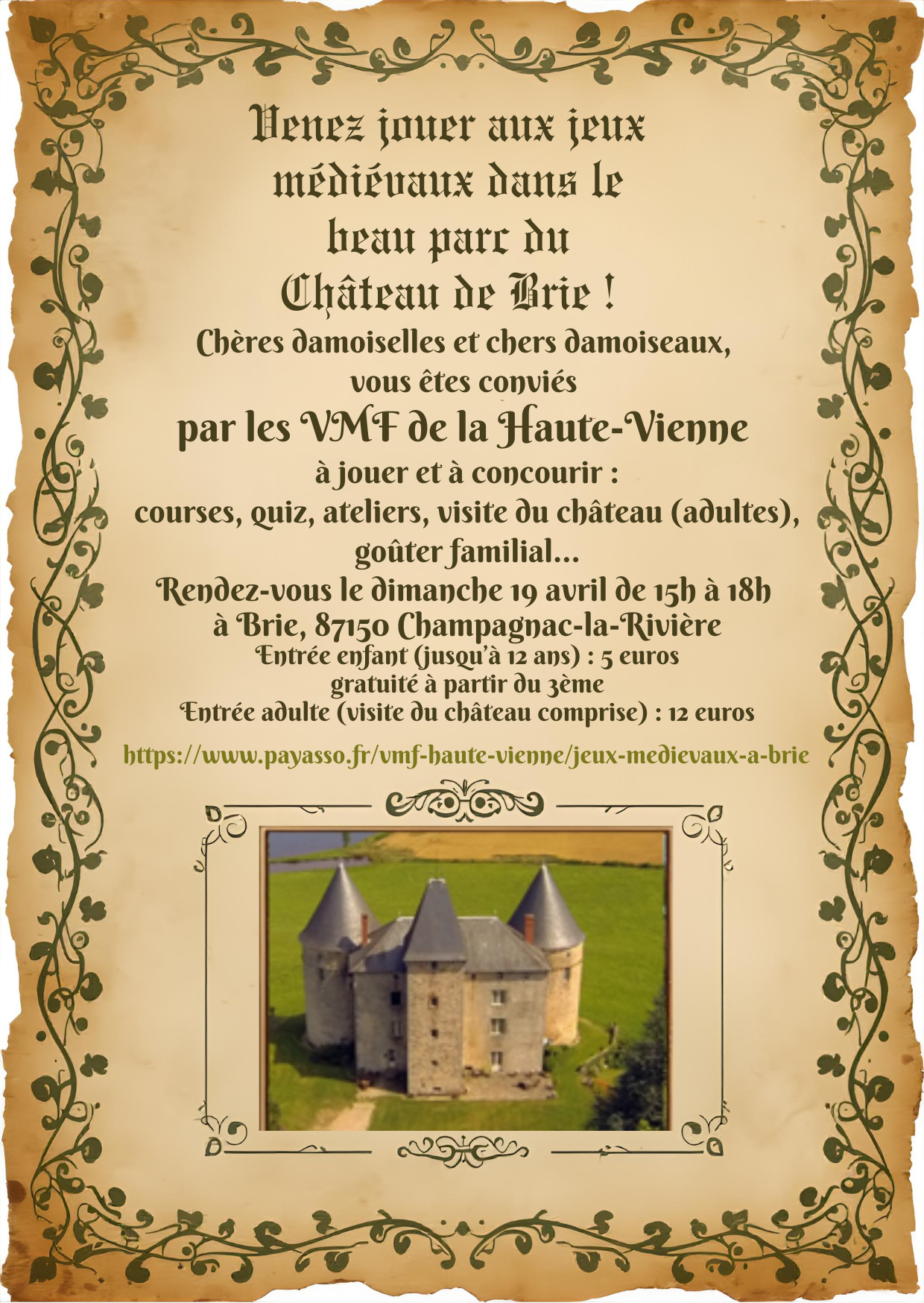 Jeux Médiévaux au Château de Brie