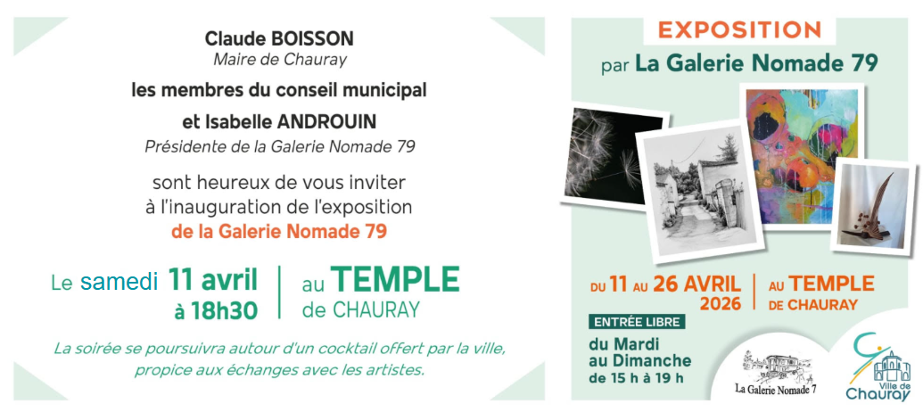 Exposition : "La Galerie Nomade" à Chauray