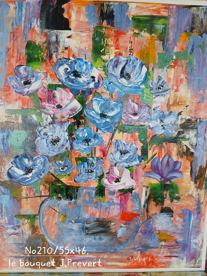 Exposition de peintures, sculptures, encres et collages et peinture au couteau