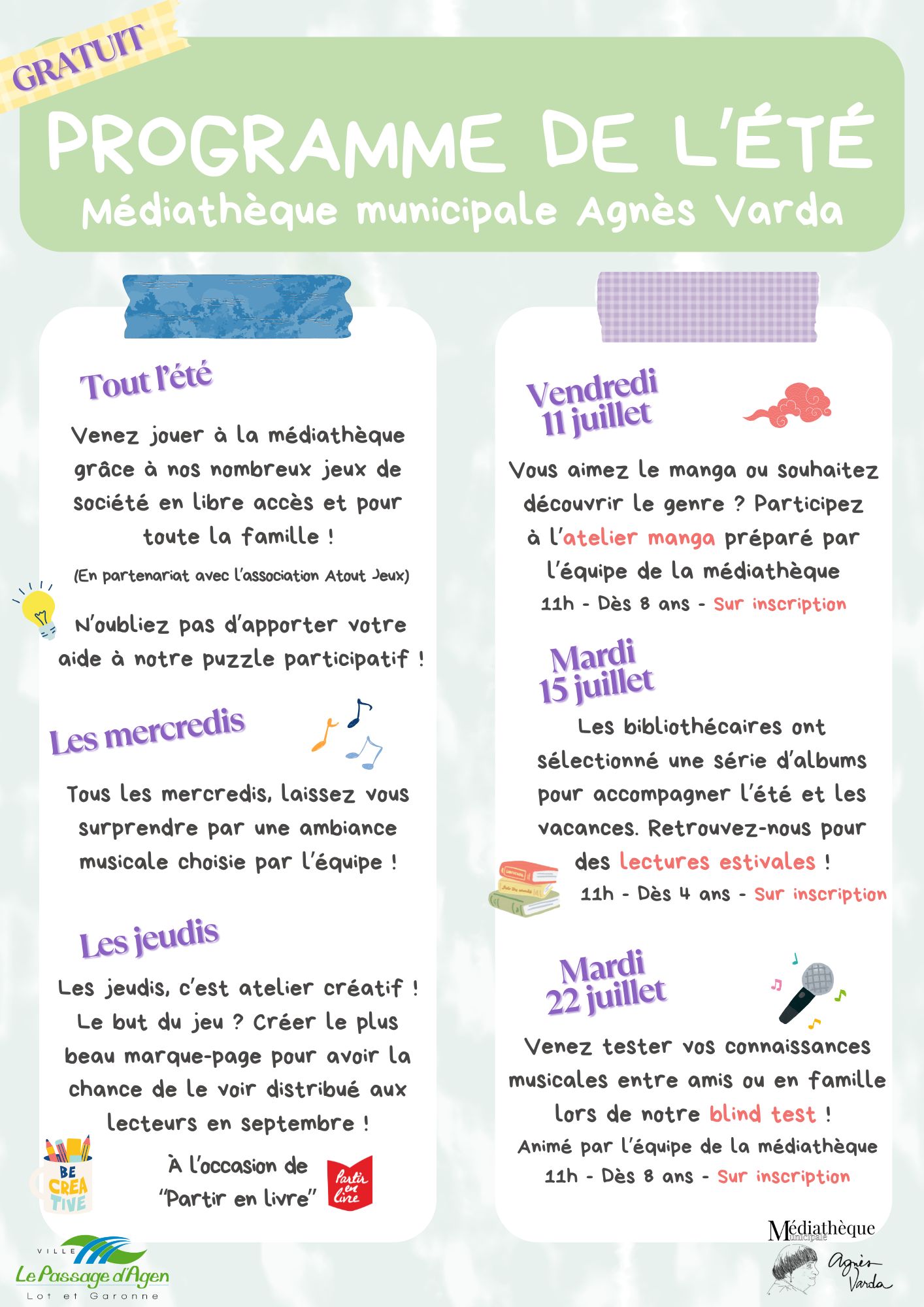 Un été à la médiathèque du Passage