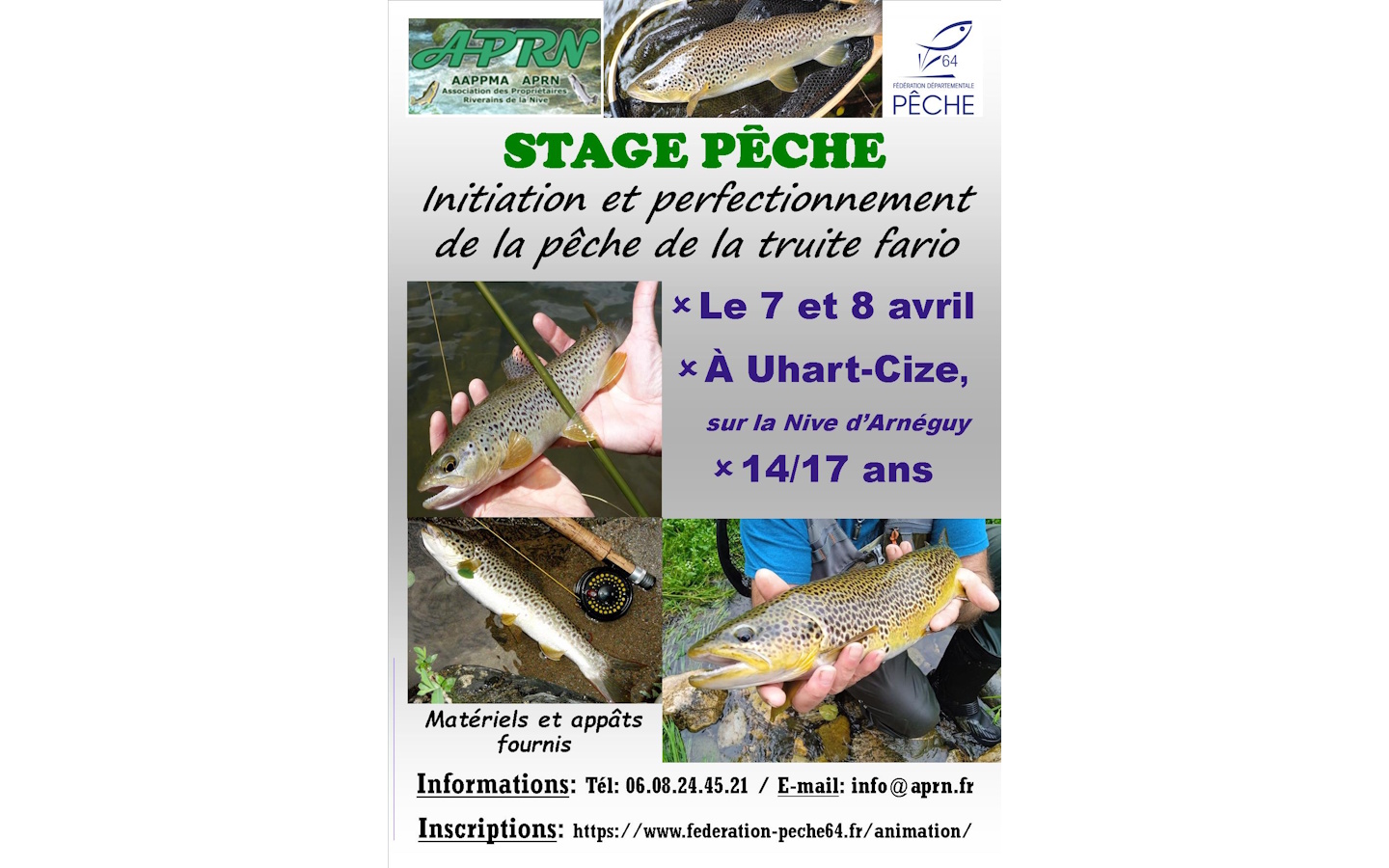 Stage de pêche : tout mode de pêche de la truite fario