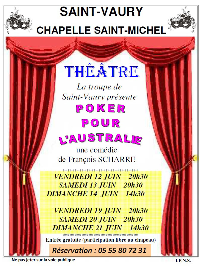 Théâtre "Poker pour l'Australie"