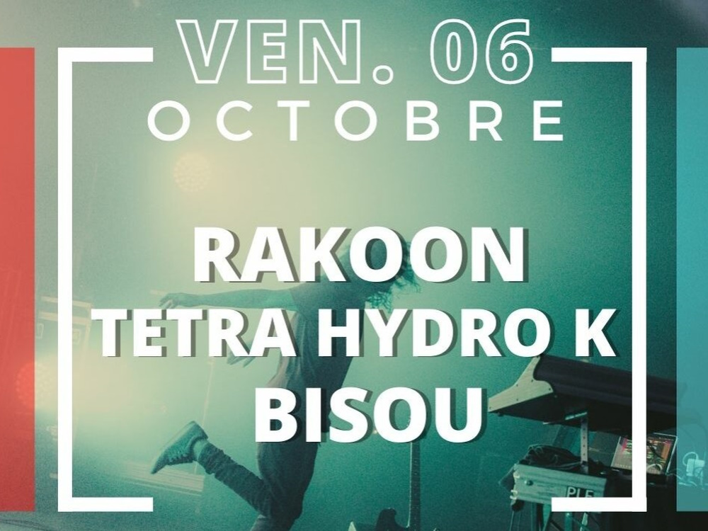 Concert - Rakoon + Tetra Hydro K + Bisou