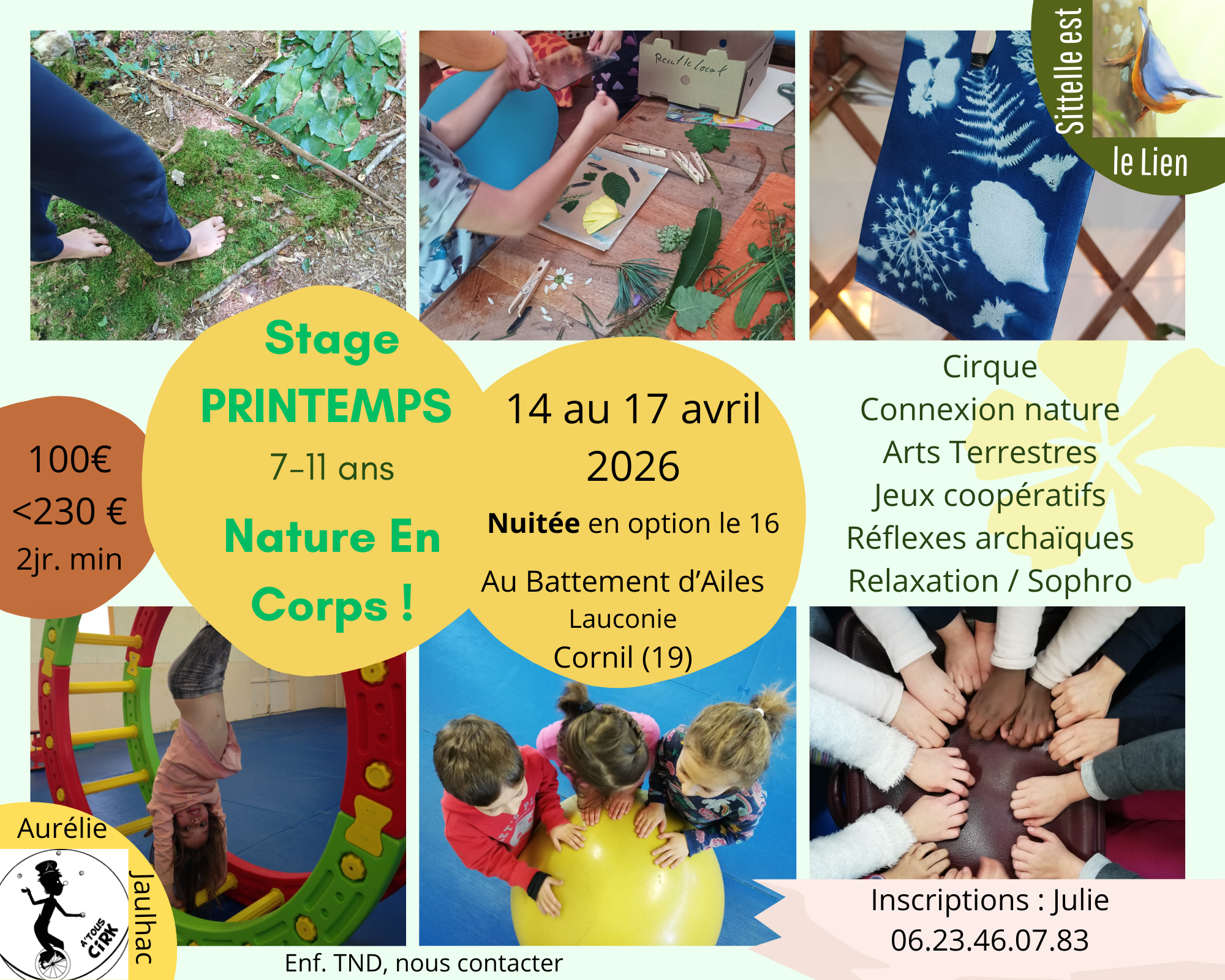 Stages Arts du Cirque et Nature En Corps !