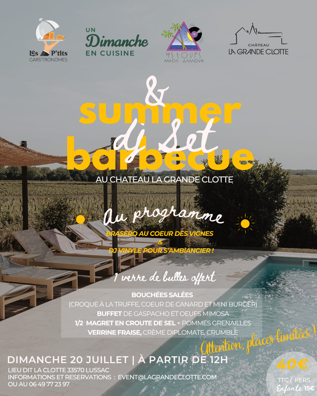 Summer BBQ au château la Grande Clotte