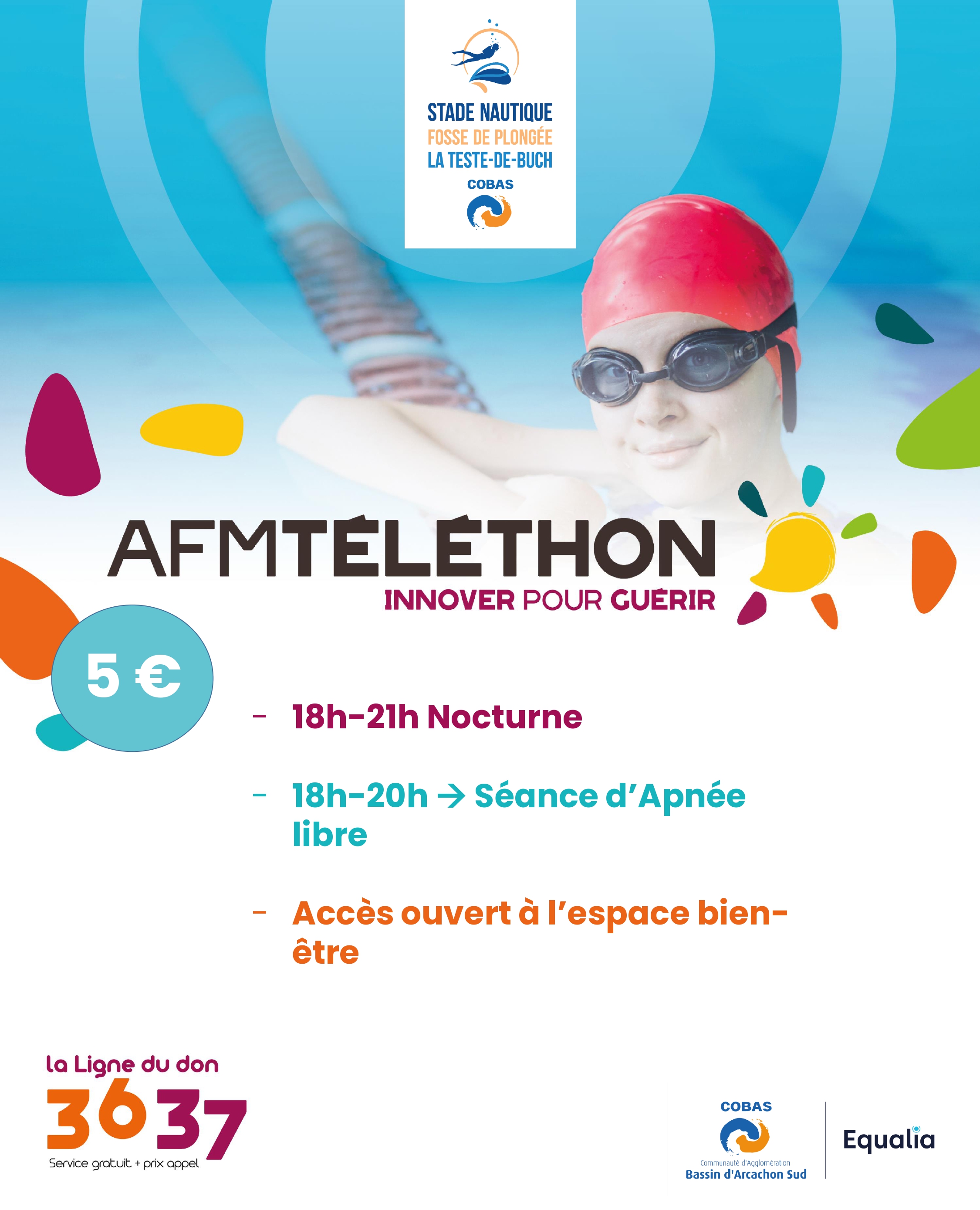 Nocturne au profit du Téléthon au Stade Nautique