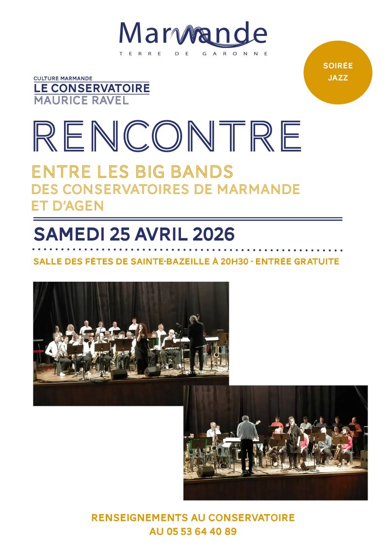 Soirée Jazz - Rencontre Big Band des conservatoires de Marmande et d'Agen