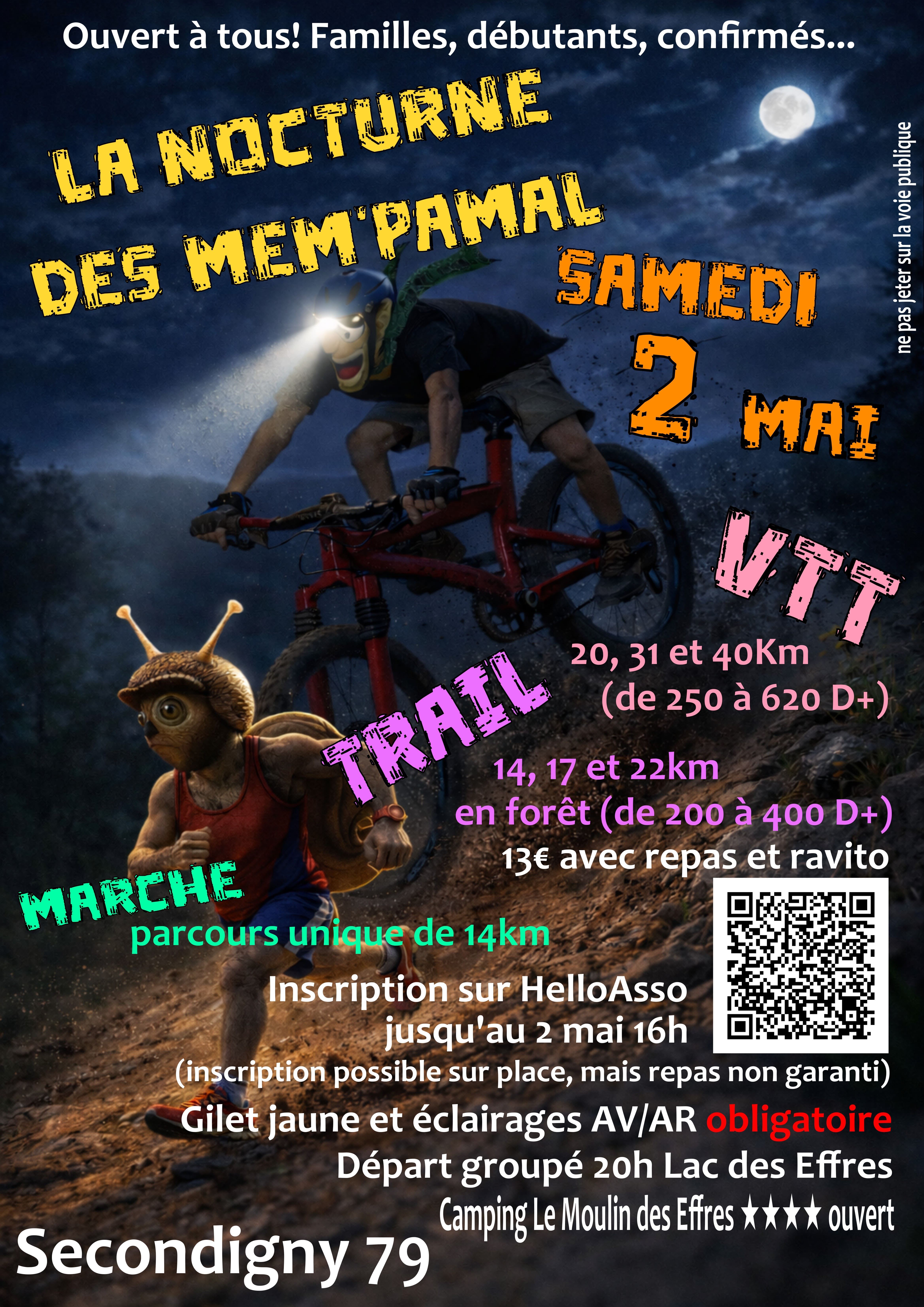 Randonnée nocturne : VTT, trail et marche