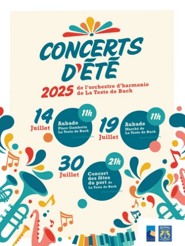 Concerts d’été 2025 de l’Orchestre d’Harmonie de La Teste de Buch