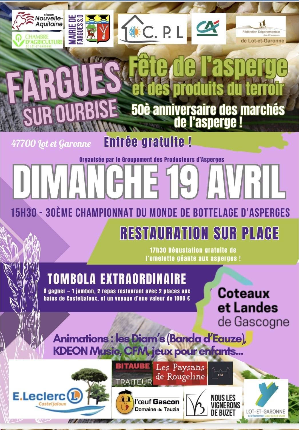 Fête de l'asperge et des produits du terroir - 50° édition