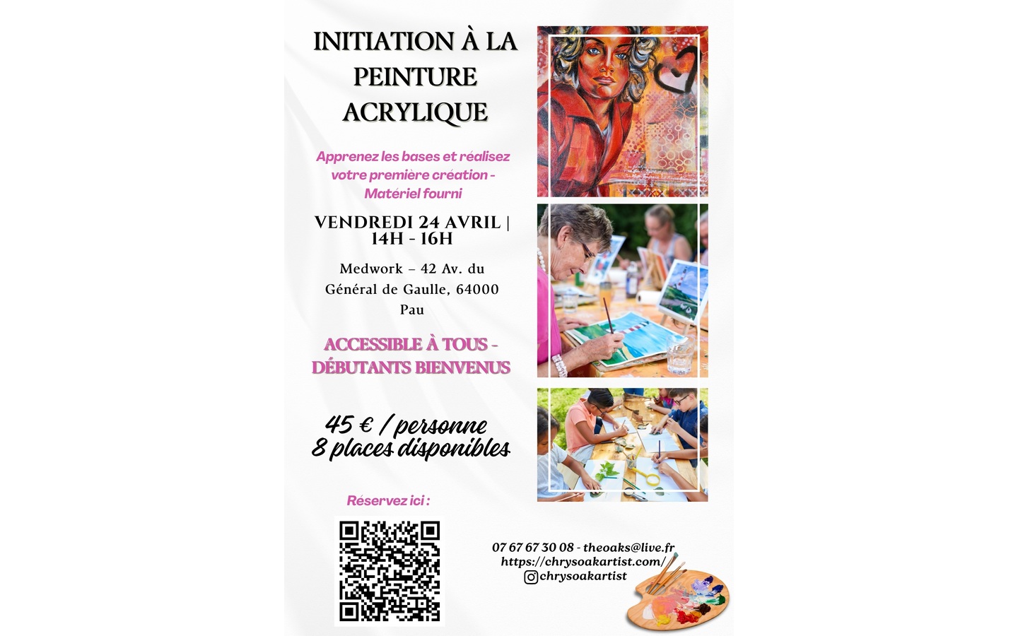 Atelier : Initiation à la peinture Acrylique