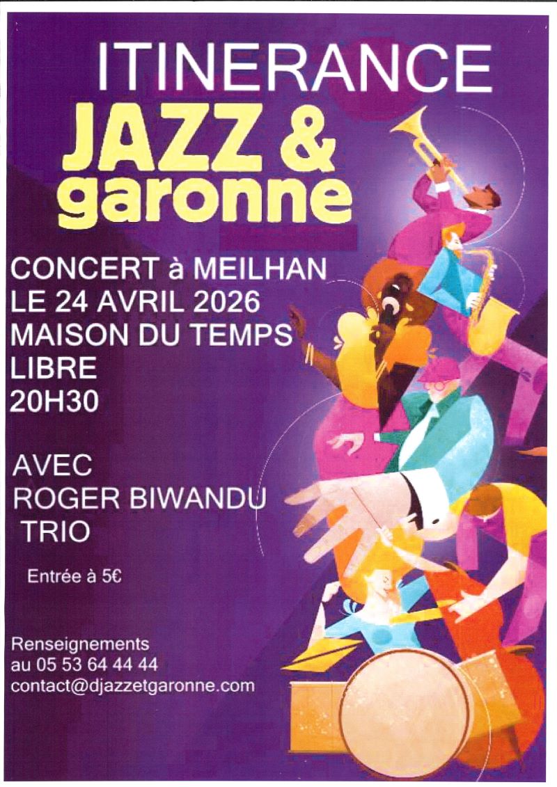 Itinérance Jazz et Garonne - Concert Jazz avec Roger Biwandu Trio