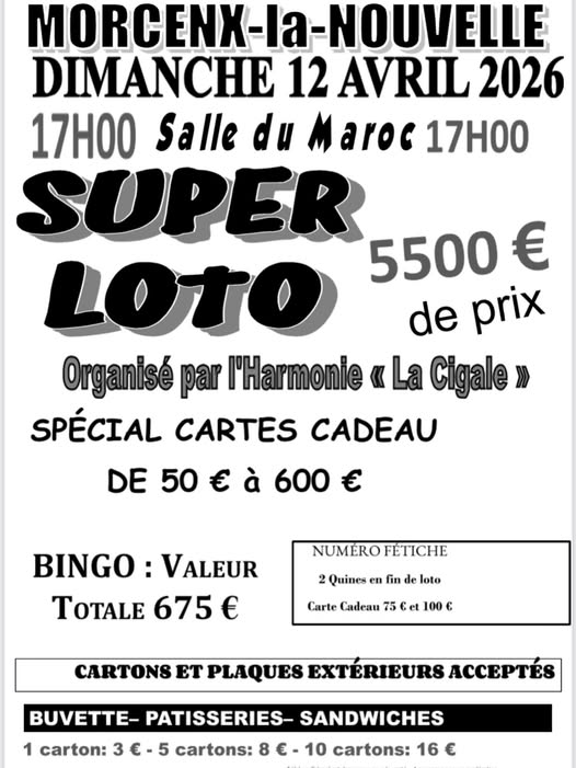 Loto Harmonie La Cigale — visuel événement