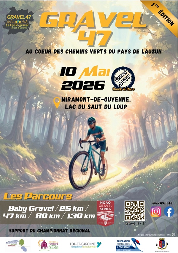 1ʳᵉ édition Gravel 47 : au coeur des chemins verts du Pays de Lauzun