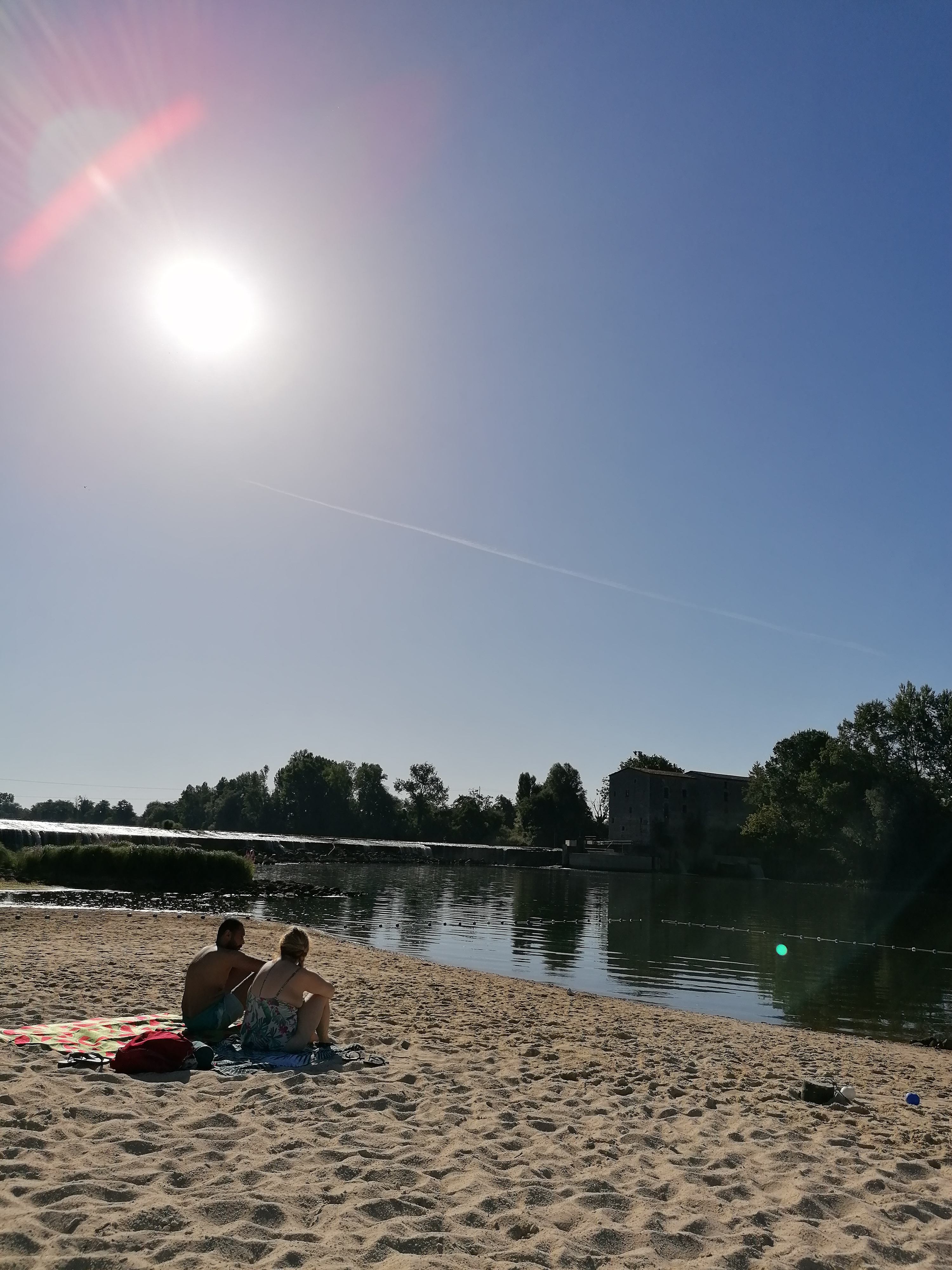Plage sur le Lot à Aiguillon