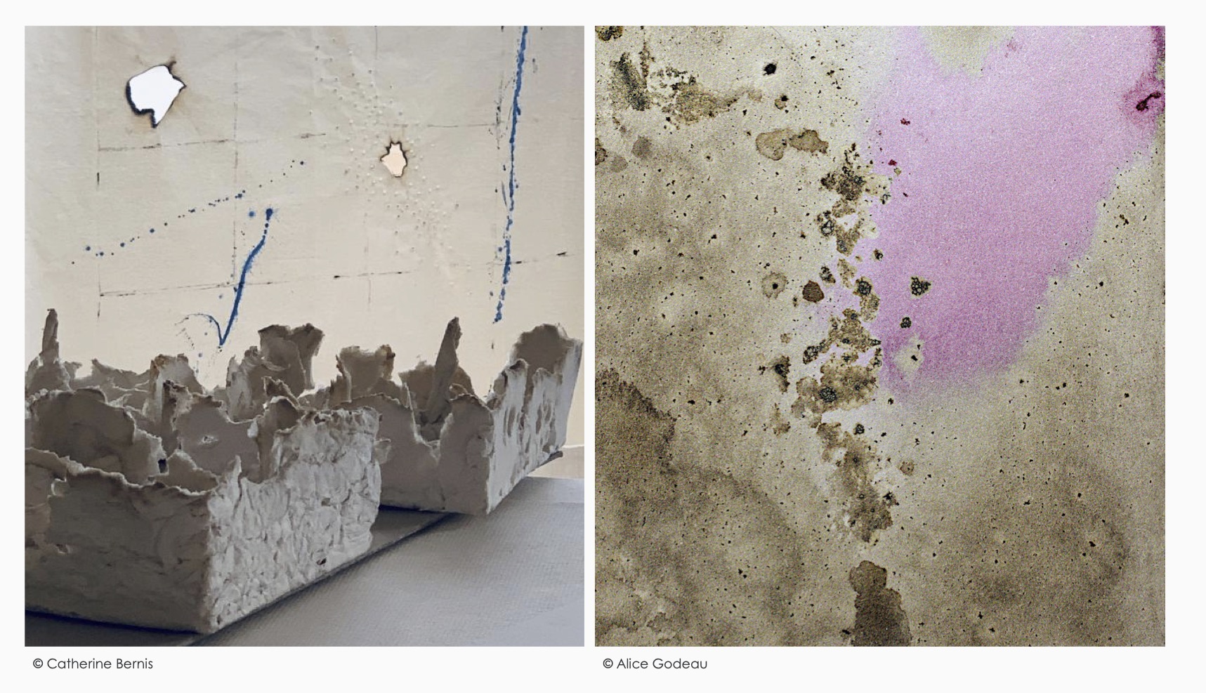 "Ce que la matière garde", une exposition de Catherine Bernis et Alice Godeau